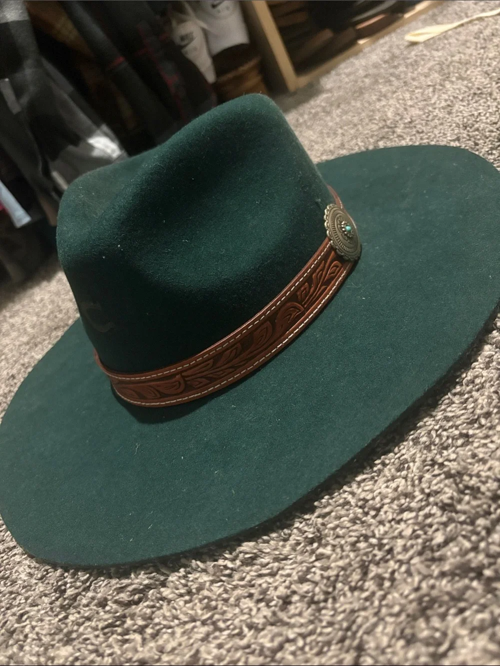 Dark Green Charlie 1 horse hat size XL